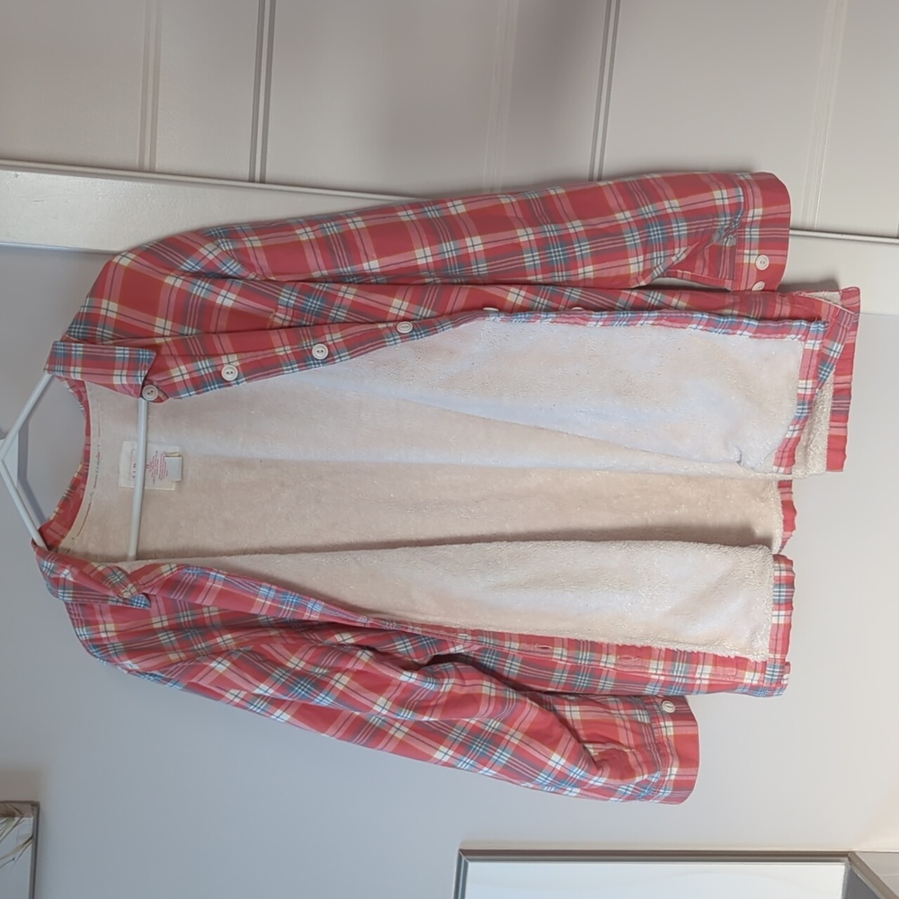 L.L Bean Sherpa Lined Plaid jacket - Picture 4 of 6